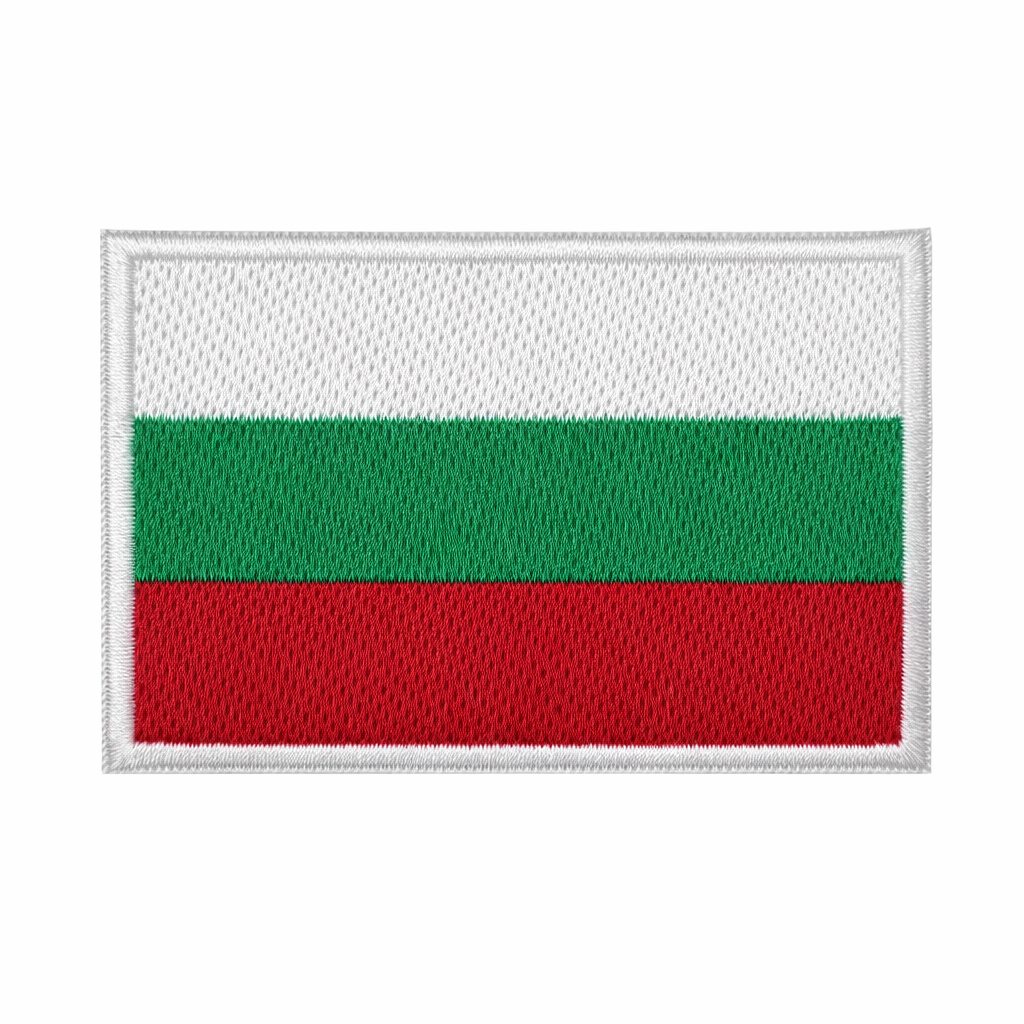 🎁 Бродирана нашивка велкро 5х8 см - българско знаме (100% off)