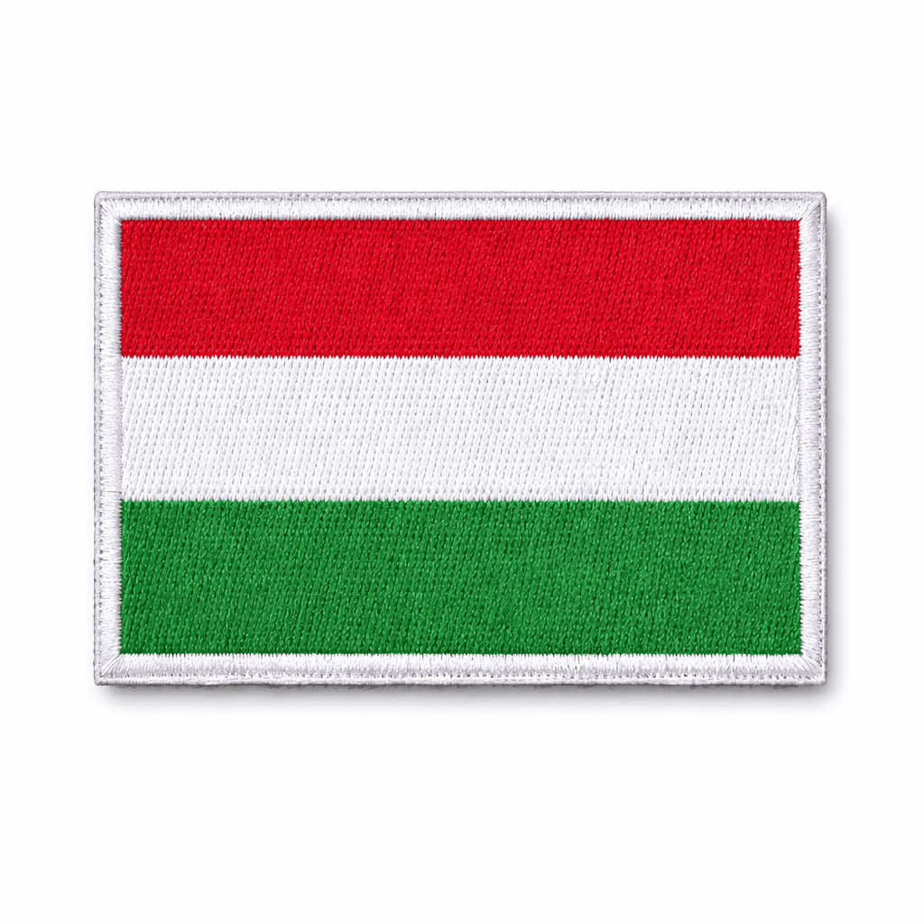 🎁 Patch brodé velcro 5x8 cm - drapeau hongrois (100% offert)