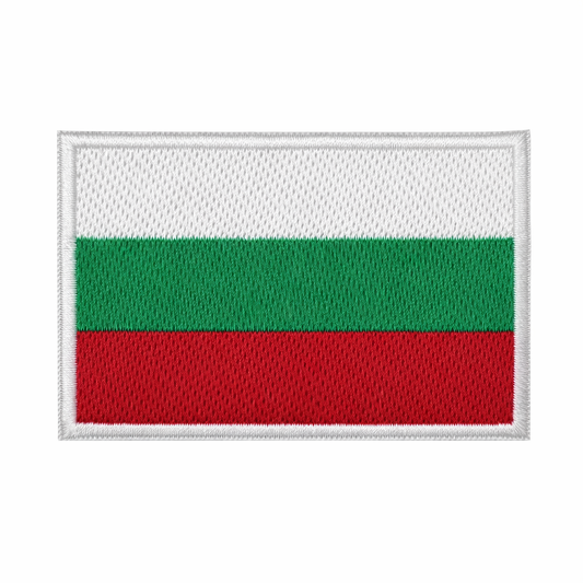 🎁 Patch brodé velcro 5x8 cm - drapeau bulgare (100% offert)