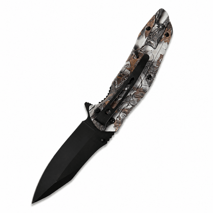 Сгъваем нож WILD CAMO с ферородна запалка – 21 см