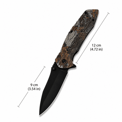 Сгъваем нож WILD CAMO с ферородна запалка – 21 см