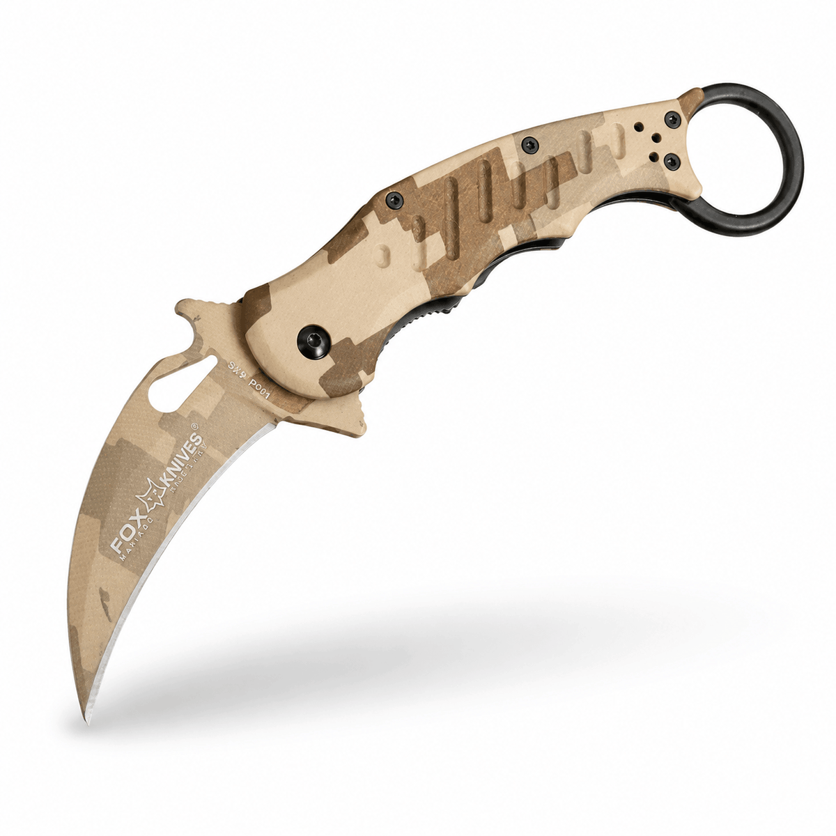 Сгъваем нож Karambit Fox Knives N690Co Desert Camo 19.5 см
