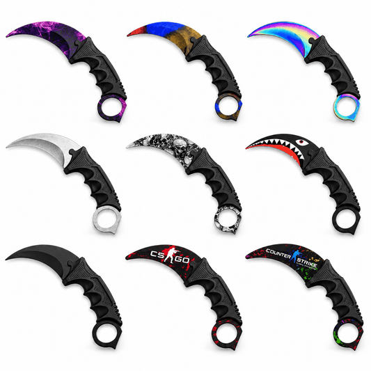 Karambit kés Rainbow 21 cm védőtokkal