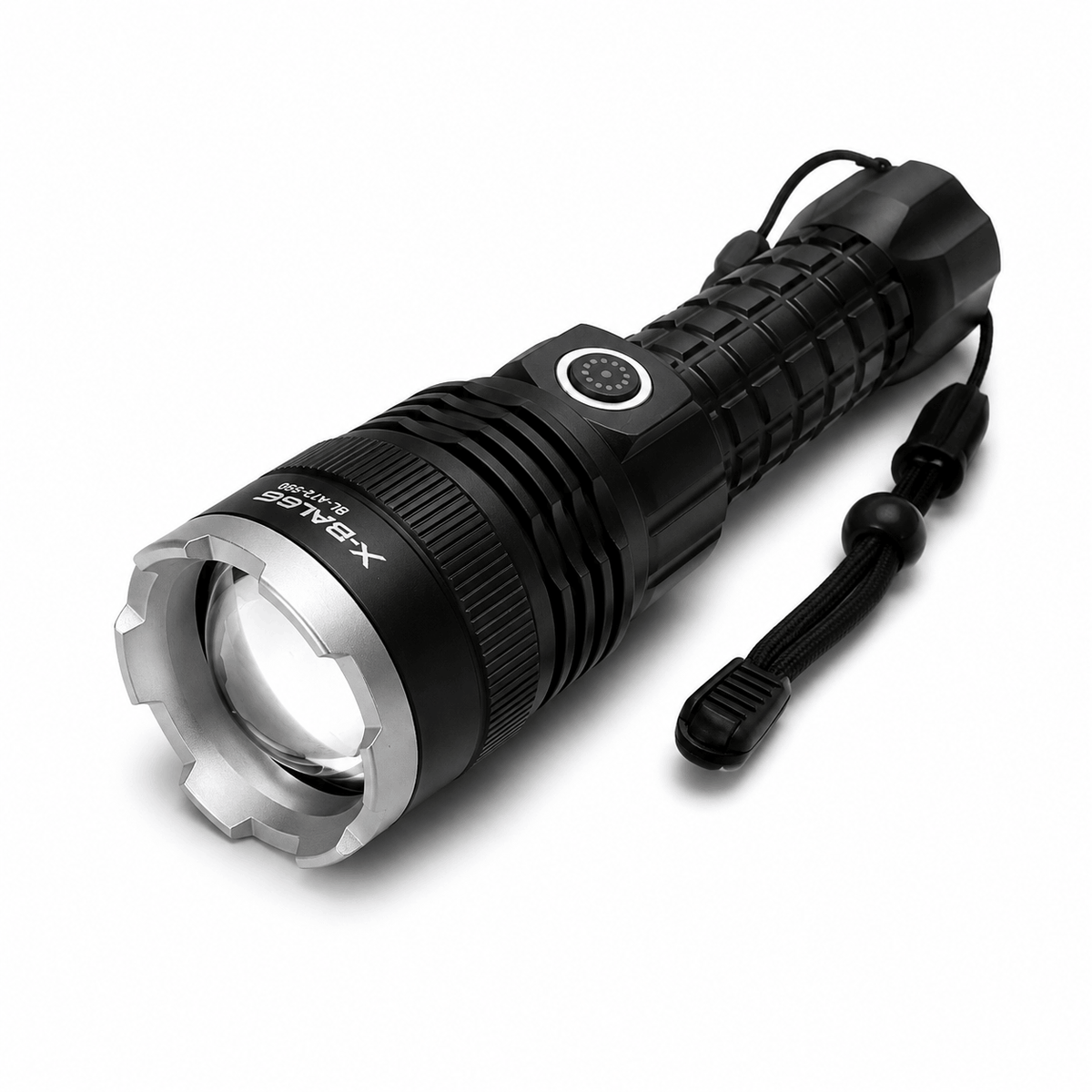 Мощен LED фенер X-BALOG P50 с акумулатор и USB зареждане – 17 см