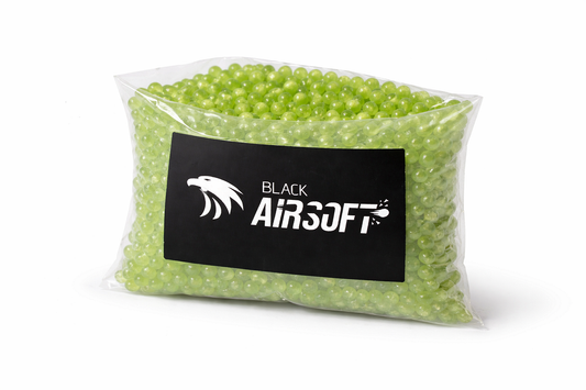 Луминисцентни трейсърни Airsoft Топчета 0.12g, 6mm – 2000 бр Зелен Glow BB